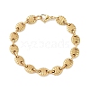 201 Stainless Steel Coffee Bean Chain Bracelets for Women Men BJEW-I316-06G-1