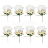 CRASPIRE 8Pcs Cloth Rose Flower Boutonniere Brooch with Rhinestone AJEW-CP0001-79A-1