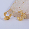 Wavy C-shaped Matte Brass Stud Earrings YN2855-3