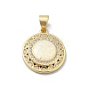 Brass Micro Pave Clear Cubic Zirconia Pendants KK-A221-05G-1