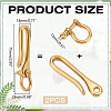 2Pcs Brass Shackle Clasps KK-WR0001-56-2