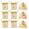 30Pcs Gold Stamping Moon Star Organza Drawstring Gift Bags ABAG-TA0002-21C-1