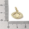 Brass Micro Pave Cubic Zirconia Charms KK-E092-07G-01-3