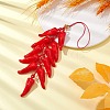 Acrylic Pepper Pendant Decorations HJEW-JM02545-1