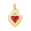 Rack Plating Brass Enamel Pendants KK-P269-08G-2