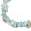 Unisex Chip Natural Flower Amazonite Beaded Stretch Bracelets BJEW-S143-26-3