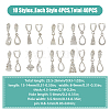 SUPERFINDINGS 40Pcs 10 Style Rack Plating Brass Ice Pick Pinch Bails KK-FH0006-65-2