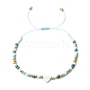 Natural Freshwater Shell & Glass Seed Beads Braided Bead Bracelets for Women BJEW-JB12362-03-2