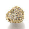 Brass Micro Pave Cubic Zirconia Beads ZIRC-T006-12G-2