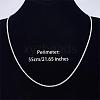 Rhodium Plated 925 Sterling Silver Thin Dainty Link Chain Necklace for Women Men JN1096B-04-2