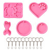 DIY Keychain Silicone Molds Kits DIY-TA0008-64-10