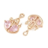 Brass Pave Cubic Zirconia Pendants CU-CBA8183-05G-B-2