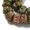 Natural Unakite Beads Strands G-G142-A09-01-4