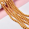 Painted Glass Bead Strands X-DGLA-S071-8mm-22-2