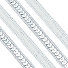 Sparkle Polyester Lace Ribbons OCOR-WH0090-67A-1