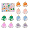  36Pcs 6 Colors Transparent Glass Pendants FIND-TA0002-04-27