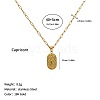 304 Stainless Steel Zodiac Constellation Pendant Paperclip Chain Necklaces ZP0058-12-1