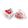 Christmas Decorations Theme Opaque Acrylic Bead with Enamel OACR-Z021-01H-2