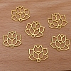 Alloy Hollow Lotus Flower Links Connector Charms PW-WG102FB-02-1