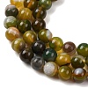 Natural Striped Agate/Banded Agate Bead Strands G-K155-A-6mm-08-6