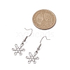 Hollow Christmas Snowflake 201 Stainless Steel Dangle Earrings for Women EJEW-JE05875-2