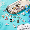  26Pcs 13 Styles Alloy Enamel with Crystal Rhinestone Pendants ENAM-TA0001-68-13