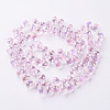 Transparent Glass Beads Strands X-GLAA-T006-14G-2