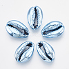 UV Plated Natural Cowrie Shell Beads X-SHEL-S274-30-2