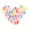 Transparent Acrylic Enamel Beads HEAR-PW0002-076-1