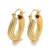 Brass Chunky Hoop Earrings for Women EJEW-A072-21LG-1