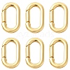 6Pcs Rack Plating Brass Spring Gate Rings FIND-SC0010-91-1