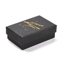 Rectangle Hot Stamping Cardboard Jewelry Packaging Boxes CON-FS0001-08B