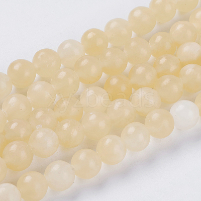 Natural Topaz Jade Beads Strands G-G515-6mm-03B-1