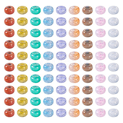 Transparent Crackle Acrylic Beads CACR-TAC0003-1