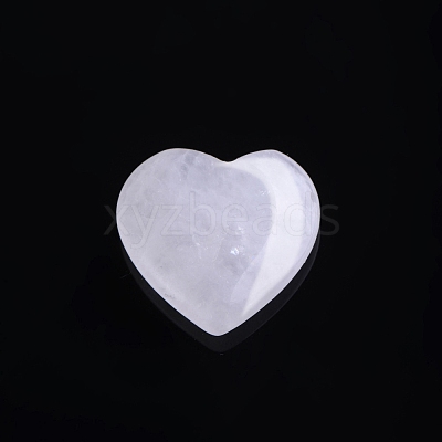Natural Quartz Crystal Love Heart Stone PW-WG32553-08-1