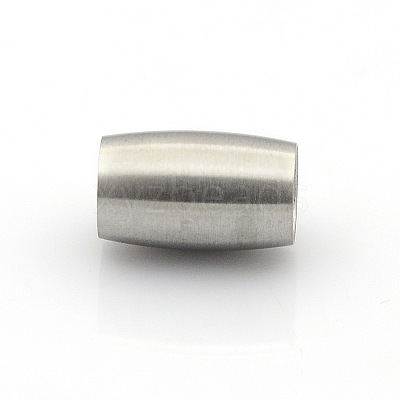 Tarnish Resistant 304 Stainless Steel Matte Surface Magnetic Clasps with Glue-in Ends STAS-O042-A-23-1