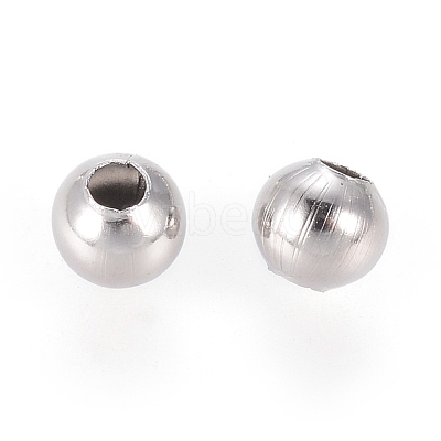 Tarnish Resistant 304 Stainless Steel Hollow Round Seamed Beads STAS-R032-4mm-1