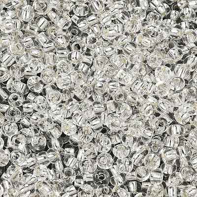 8/0 Transparent Glass Round Seed Beads SEED-J010-F8-21-1