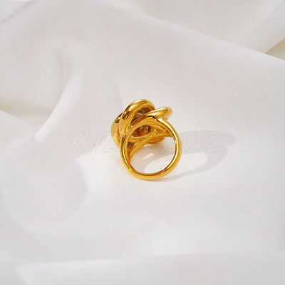 Geometric Spiral 304 Stainless Steel Rings PQ1918-3-1
