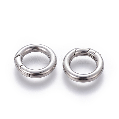 Tarnish Resistant 304 Stainless Steel Spring Gate Rings STAS-D070-01P-1