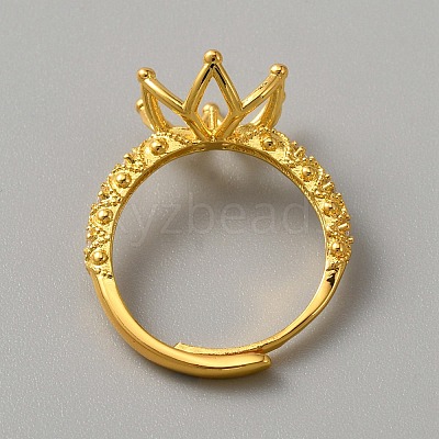 Adjustable Brass Ring Findings KK-WH0062-40G-1