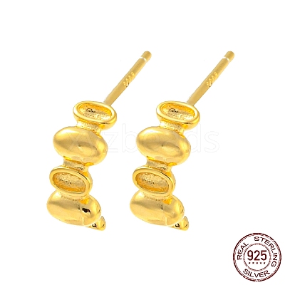 925 Sterling Silver Stud Earring Findings STER-Q192-15G-1