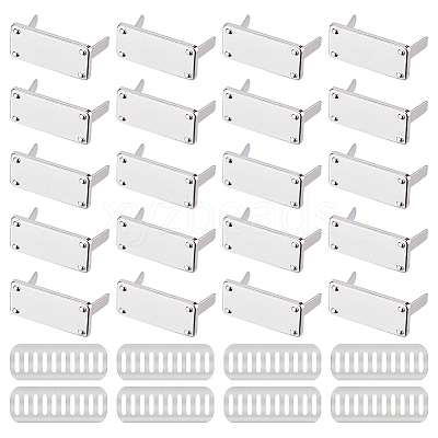 20Pcs Zinc Alloy Rectangle Bag Decorative Clasps PURS-FH0001-14P-1