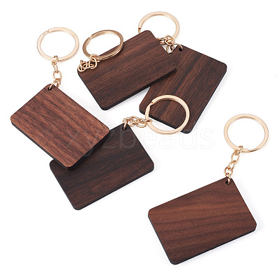 Walnut Wood Pendant Keychains KEYC-TAC0034-06A-1