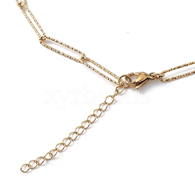 Ion Plating(IP) 304 Stainless Steel Paperclip Chain Necklace for Men Women STAS-B039-01G-1
