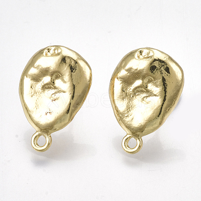Alloy Stud Earring Findings PALLOY-T065-37-1