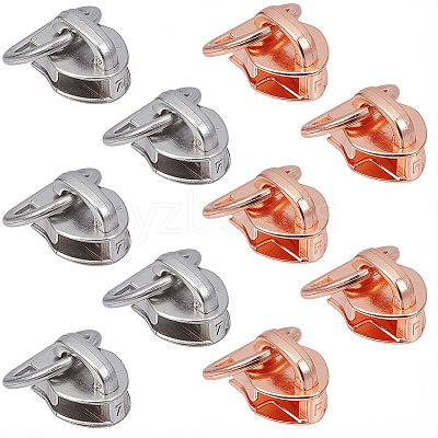 20Pcs 2 Colors Alloy Zipper with D Ring SENE-CY0001-12A-1