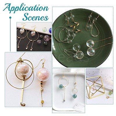 DIY Glass Ball Bottle Drop Earring Making Finding Kit DIY-UN0003-15-1