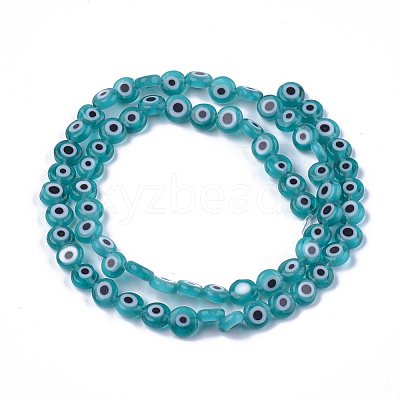 Handmade Evil Eye Lampwork Beads Strands LAMP-S191-02A-06-1