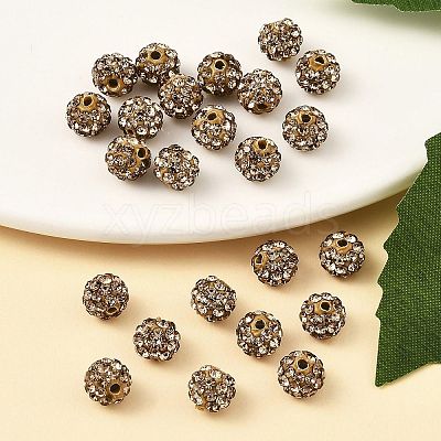 Polymer Clay Rhinestone Beads RB-H284-6MM-246-1